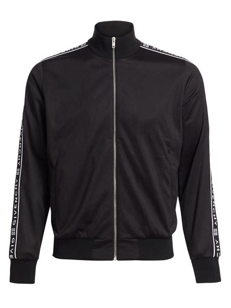 Givenchy Track Jacket with Logo Taping, Black 